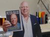 Peter bloednerveus voor boekenpresentatie