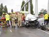 Automobilist vlucht na ongeluk, laat bijrijder zwaargewond achter
